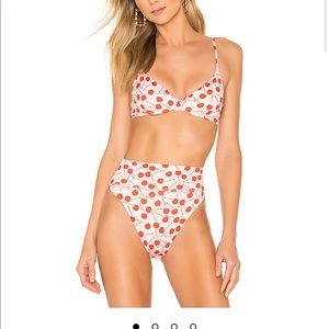 BEACH RIOT Camilla top & Highway bottom in cherry